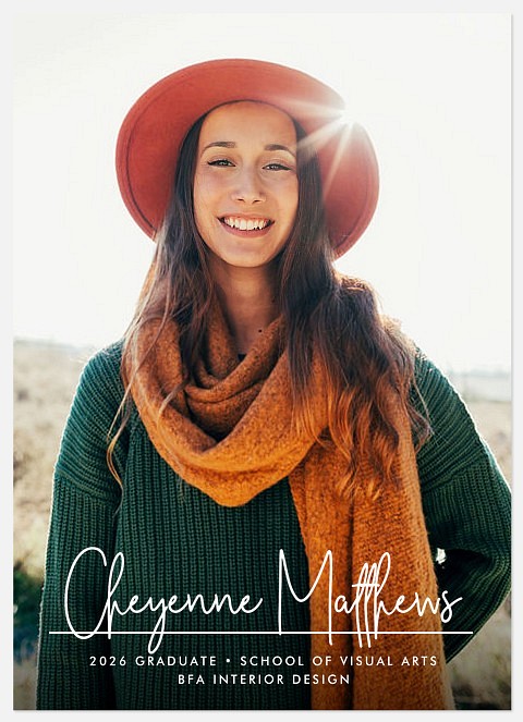  Inked Signature Graduation Cards