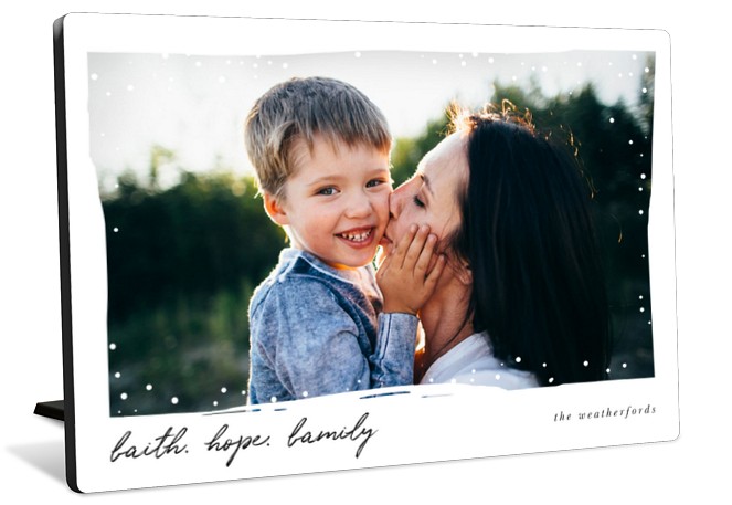 Brushed Frame Tabletop Photo Panel