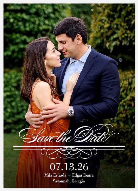 Classically Ornate Save the Date Photo Cards