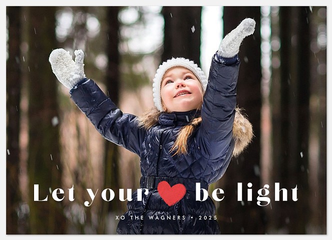 Light Heart Holiday Photo Cards