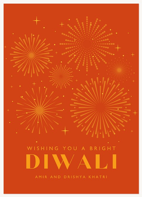 Firework Display Diwali Holiday Cards