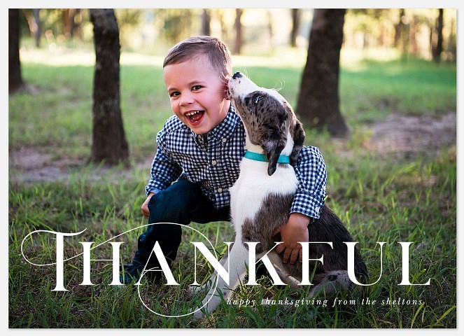 Engraved Thanks Thanksgiving Cards