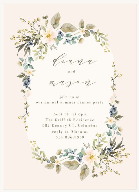 Wild Berries Summer Party Invitations