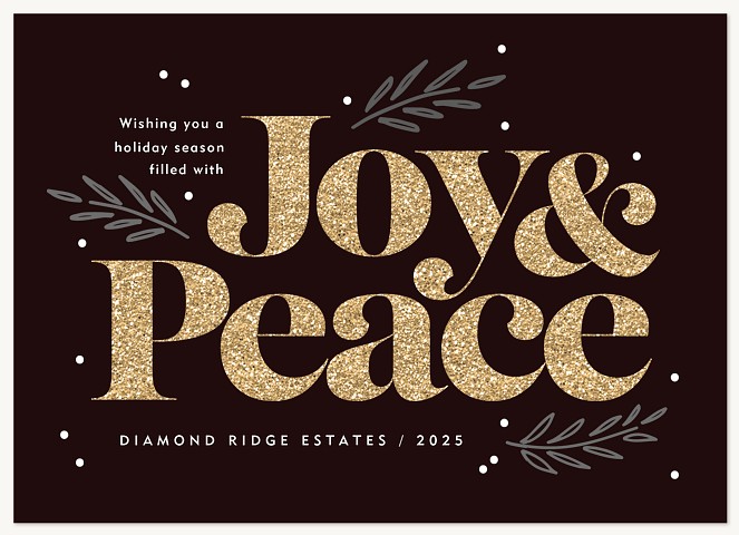 Boldest Glitter Business Holiday Cards