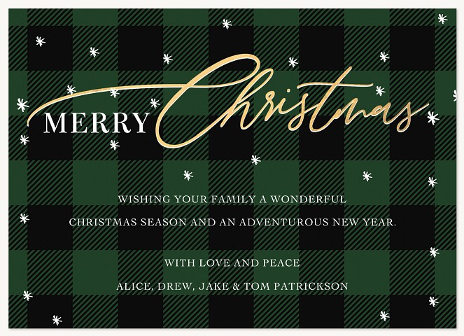 Pinewood Plaid Christmas Cards