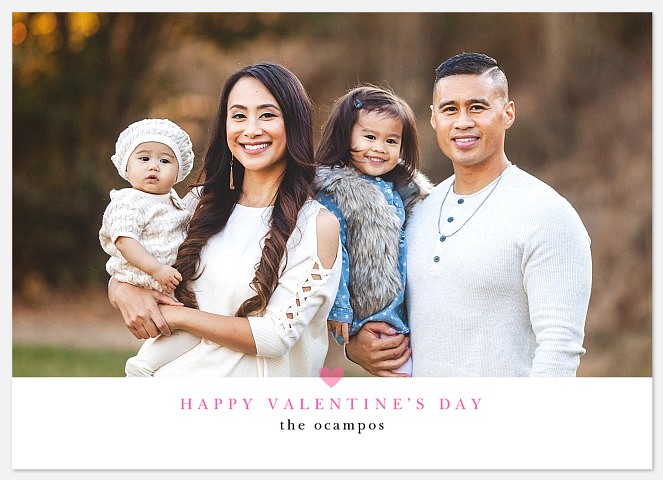 Simple Heart Valentine Photo Cards