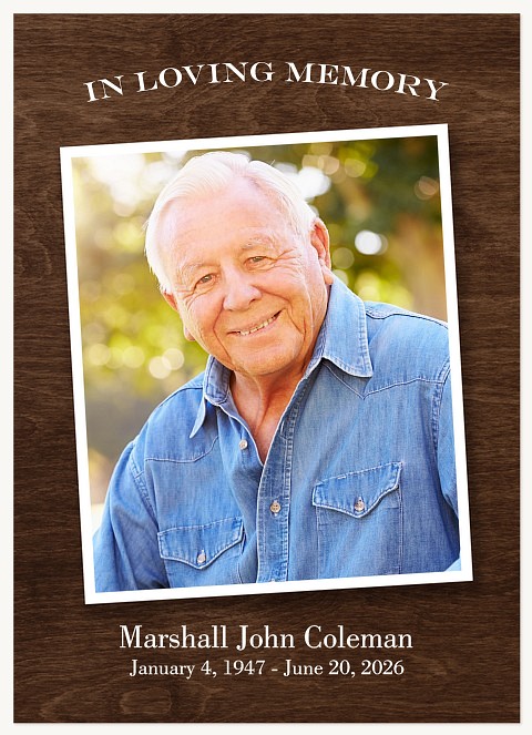 Mahogany Memorial & Sympathy Cards