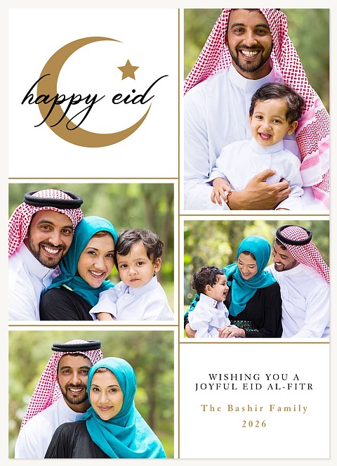 Golden Moon Eid Cards