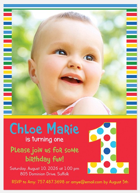 Bright & Bold Kids' Birthday Invitations