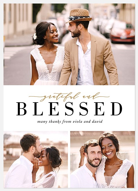 Grateful & Blessed Thank You Cards 