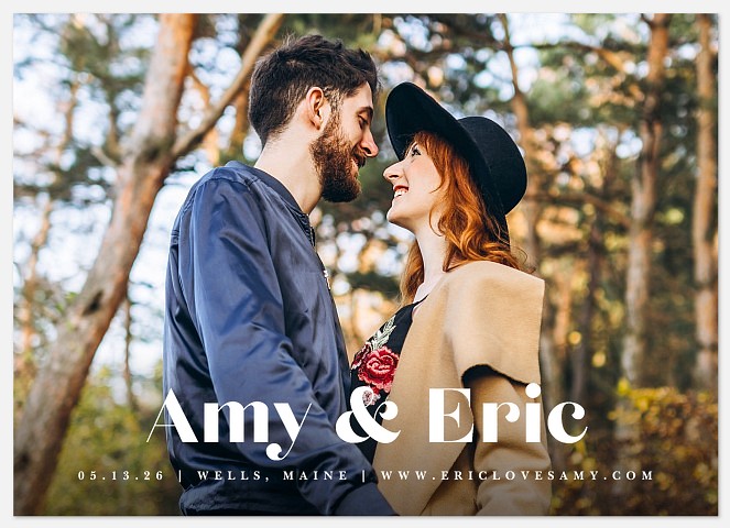 Bold Names Save the Date Photo Cards