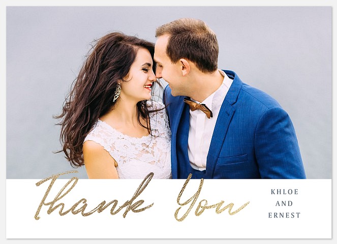 Shimmering Thanks Thank You Cards 