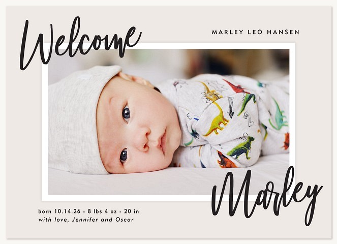 Welcome Signature Baby Announcements