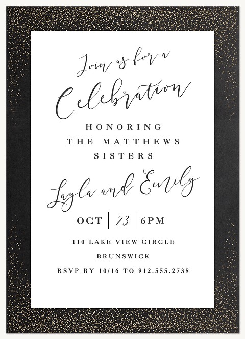 Champagne Bubbles Adult Birthday Party Invitations