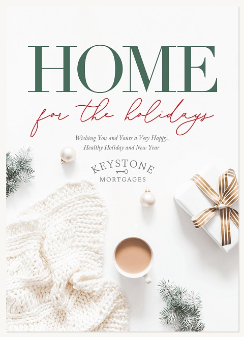 Cozy Home Business Holiday Cards