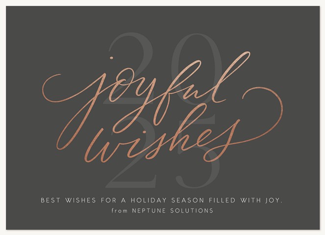 Joyful Gilding Business Holiday Cards