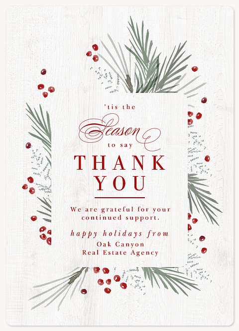 Woodland Pine Holiday & Christmas Magnet Cards