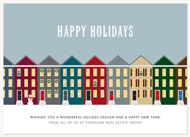 Merry Main Street Business Holiday Cards