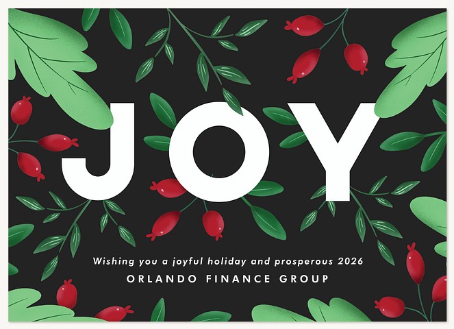 Foliage Joy Business Holiday Cards