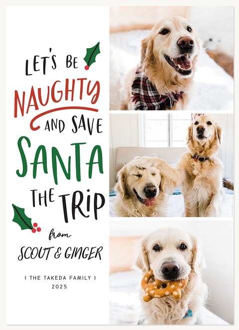 Be Naughty Photo Holiday Cards