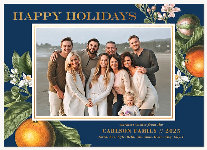 Winter Citrus Personalized Holiday Cards