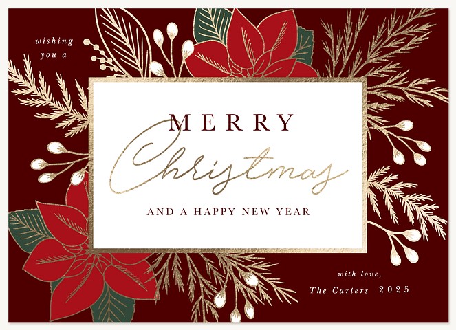 Fancy Foliage Christmas Cards