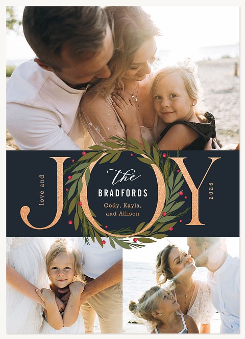 Joyous Wreath Christmas Cards
