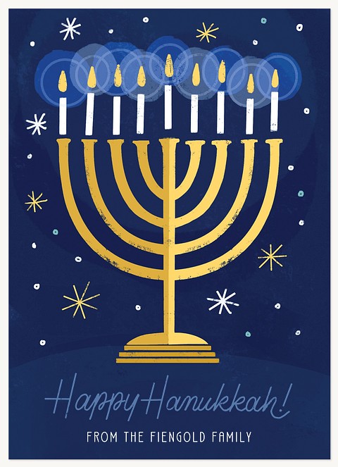 Eight Flames Hanukkah Cards