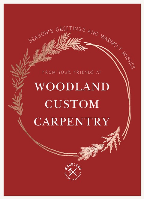 Gilded Circle Business Holiday Cards