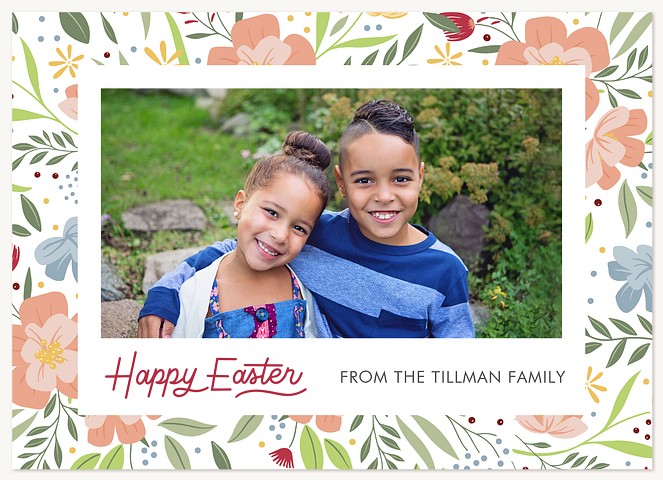 Floral Border Easter Cards