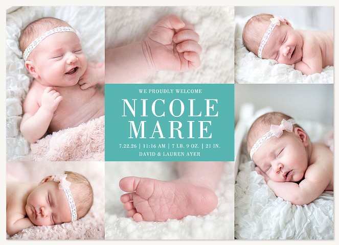 Classic Grid Baby Announcements