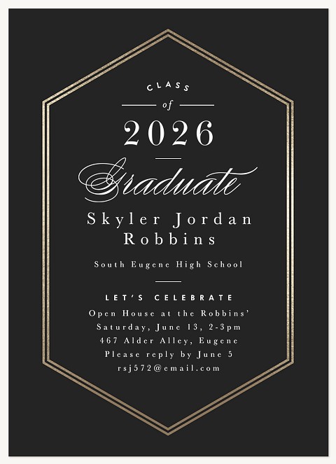 Elegant Geo Graduation Announcements