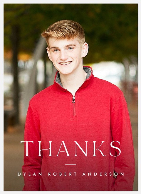 Sophisticated Grad Thank You Cards 