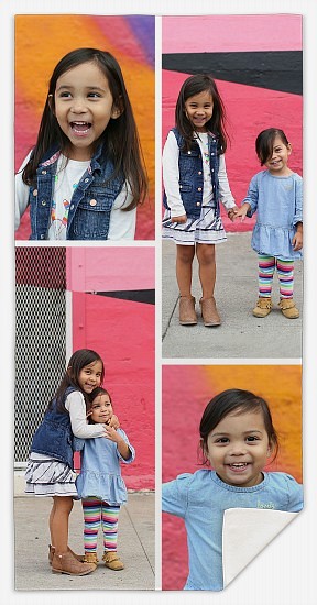 Four-Photo Collage Custom Beach Towels