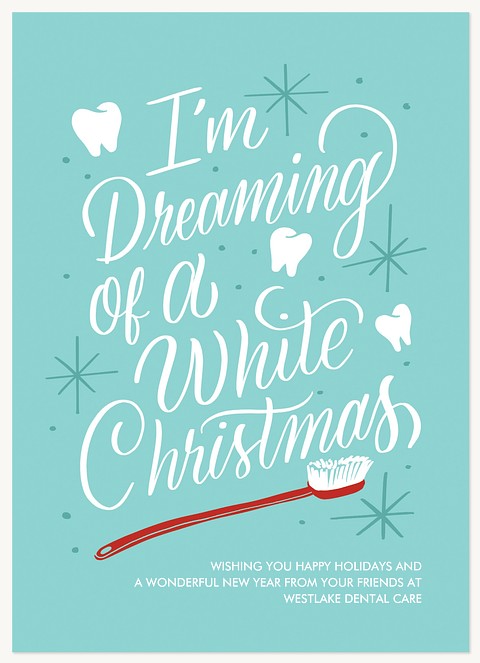 White Christmas Business Holiday Cards
