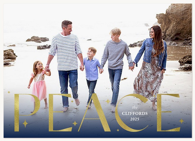 Peaceful Stars Personalized Holiday Cards