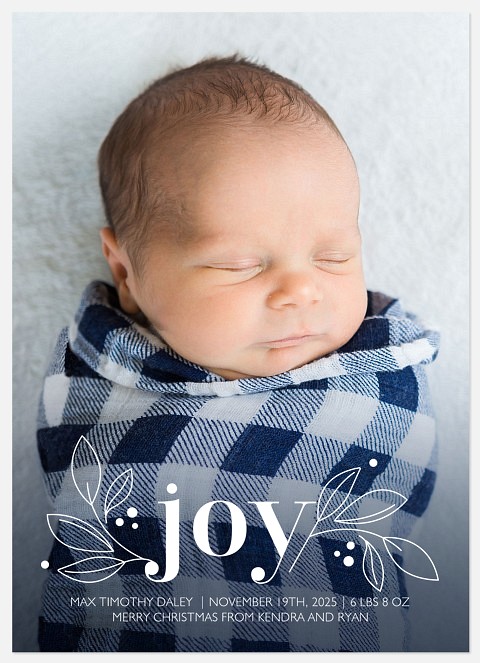 Little Bundle of Joy Holiday Photo Cards