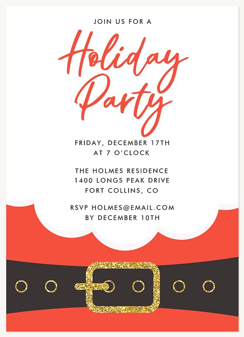 Santa Soirée Holiday Party Invitations