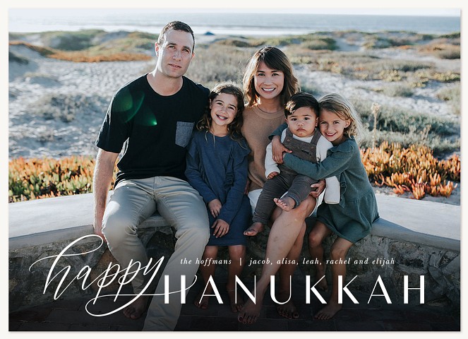 Happy Script Hanukkah Cards