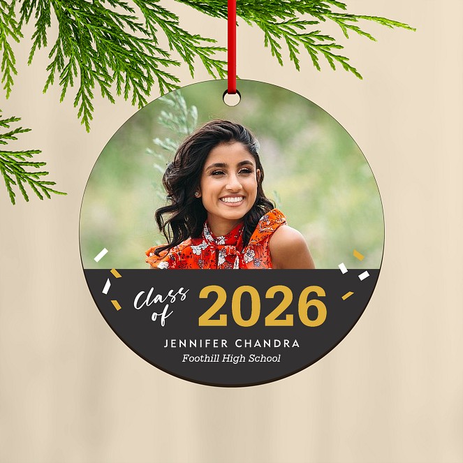 Confetti Grad Custom Ornaments