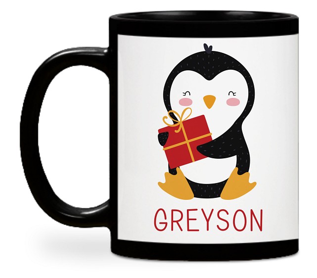 Penguin Present Custom Mugs