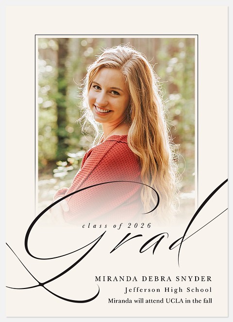 Modern Swirl Graduation Cards