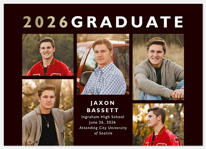 Golden Highlight Graduation Cards