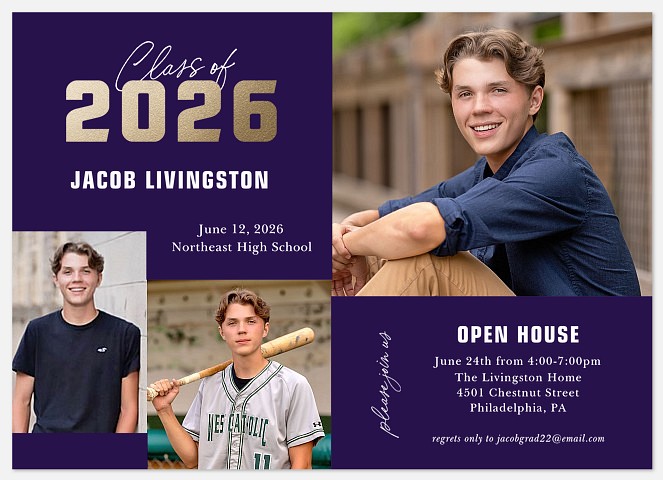 Bold Lettering Graduation Cards