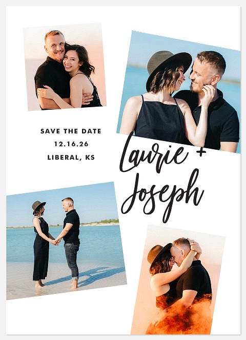 Simplified Collage Save the Date Photo Cards