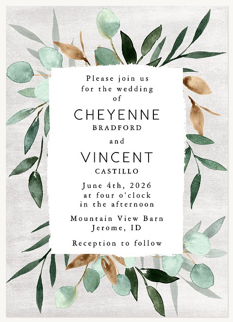 Modern Rustic Wedding Invitations