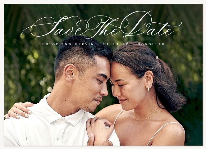 Pointed Pen Save the Date Cards