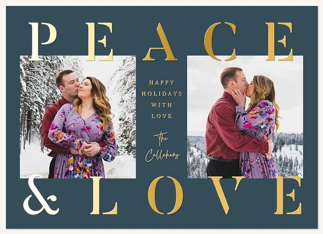 Shining Stencil Personalized Holiday Cards