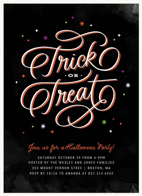 Fanciful Tricks Halloween Party Invitations