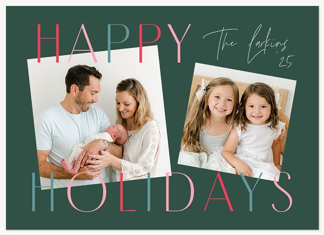 Holiday Hues Personalized Holiday Cards